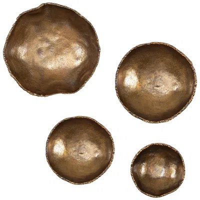 Uttermost Lucky Coins Brass 4-piece Metal Wall Art Set
