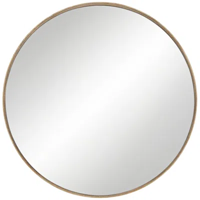 Uttermost Madden Matte Natural 33" Round Wall Mirror