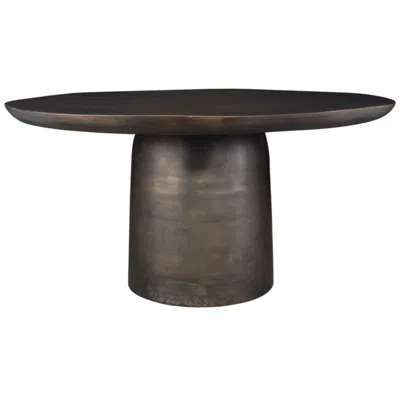 Uttermost Madrone 30" H X 60" W Golden Dark Bronze Outdoor Dining Table In Brown
