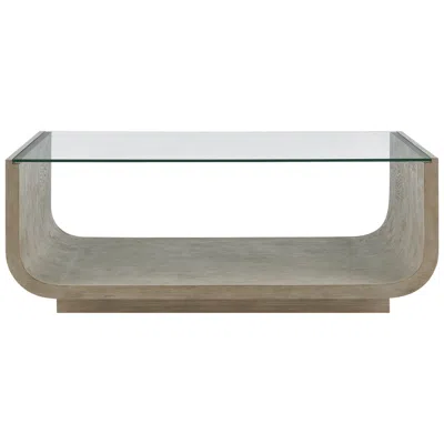 Uttermost Maeva 46" Wide Coffee Table With Glass Top In Gray