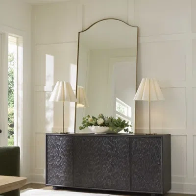 Uttermost Mallorca Arch Mirror In Gold;brass