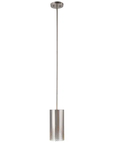 Uttermost Manheim 1-light Cylinder Pendant In Silver