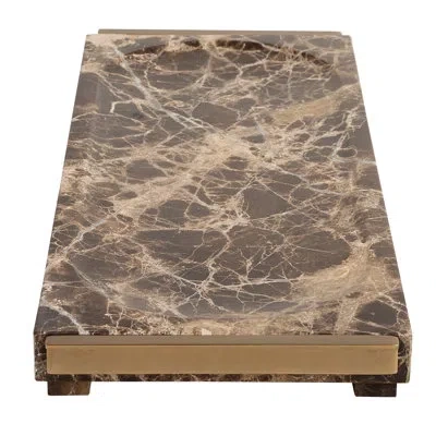 Uttermost Marble Tray Crest In Brown