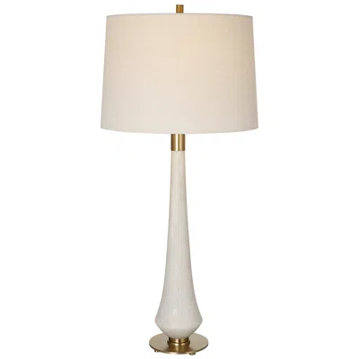 Uttermost Marille 35 1/2" Modern Faux Ivory Stone Buffet Table Lamp