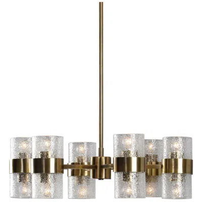 Uttermost Marinot 26" Wide Antique Brass 12-light Chandelier