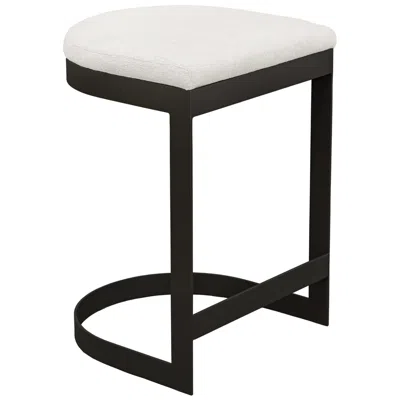 Uttermost Maude 17 1/4" High Black And White Outdoor Counter Stool