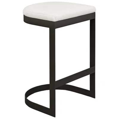 Uttermost Maude 30" High Black And White Outdoor Bar Stool
