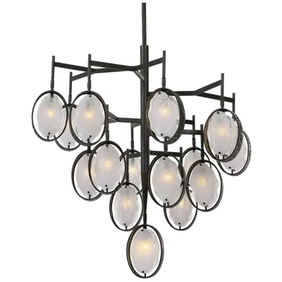 Uttermost Maxin 36 1/4" Dark Bronze 15-light Rustic Modern Chandelier