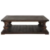Uttermost Mckew Solid Wood Coffee Table With Storage In Dark Brown Wood