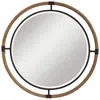 Uttermost Melville Rust Black 36 1/4" Round Wall Mirror
