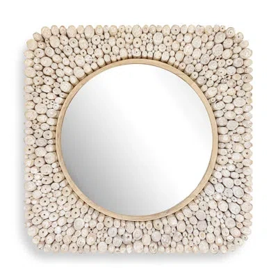 Uttermost Merak Teak Mosaic Mirror In Brown