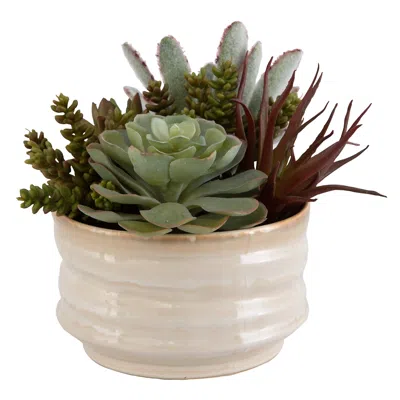 Uttermost Mesa 10" Wide Faux Succulents In Pot