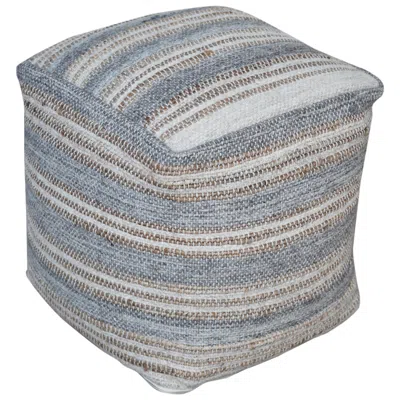 Uttermost Mesick 18-in Handwoven Gray Pouf