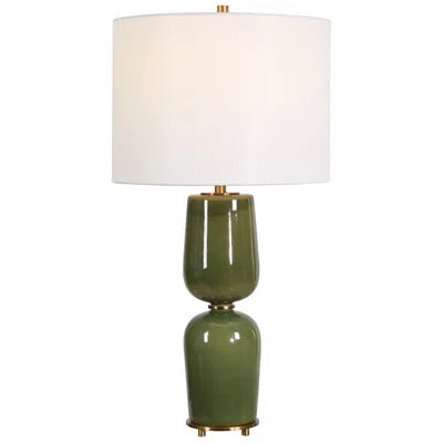 Uttermost Meyer 27" Green Ceramic Table Lamp