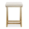 Uttermost Midas Counter Stool In White Seat,brown Frame