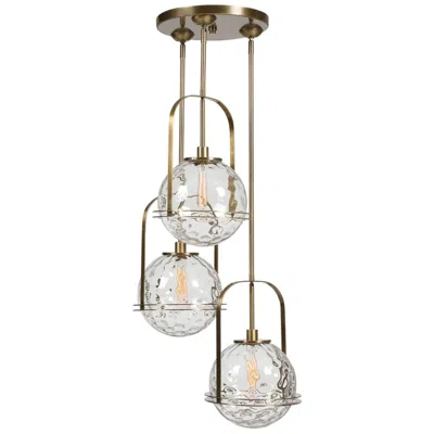 Uttermost Mimas 24" Wide Brass 3-light Cluster Pendant Light