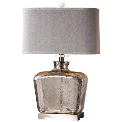 Uttermost Molinara 28" Low Vase Mercury Glass Table Lamp