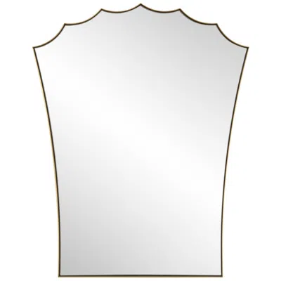 Uttermost Monarch 24" X 30.5" Plated Antique Brass Vanity Mirror