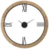 Uttermost Montecito 40" Round Beige Braided Wall Clock