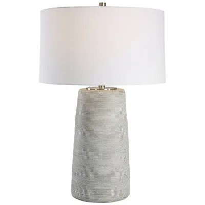 Uttermost Mountainscape 27 1/2" Off-white And Gray Ceramic Table Lamp