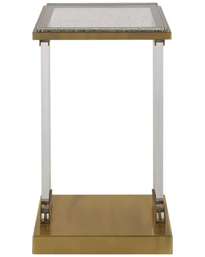 Uttermost Muse Seeded Glass Accent Table In Blue