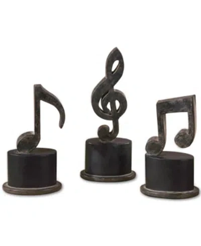 Uttermost Music Notes Art, Set Of 3 In Multi