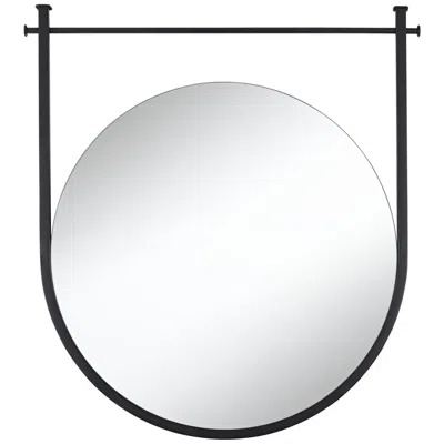 Uttermost Nassau 30x33 Black Round Wall Mirror