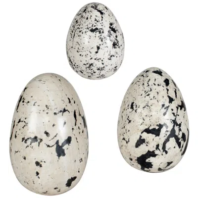 Uttermost Nest Trio Indoor-outdoor Beige And Charcoal Sculptures