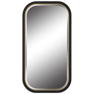 Uttermost Nevaeh Gold Black 23 1/4" X 43 1/4" Rectangular Wall Mirror