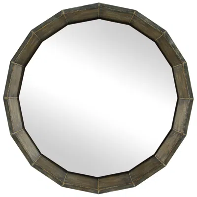 Uttermost Neve Bronze 34 1/4" Round Wall Mirror