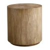 Uttermost Nevis Cylinder Side Table In Brown