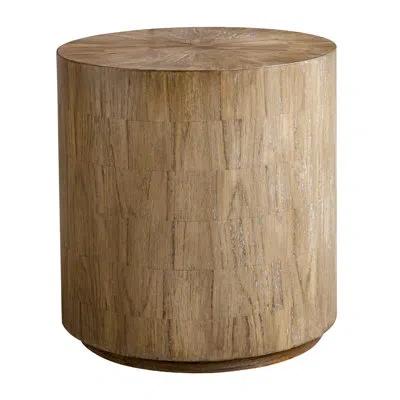 Uttermost Nevis Cylinder Side Table In Brown