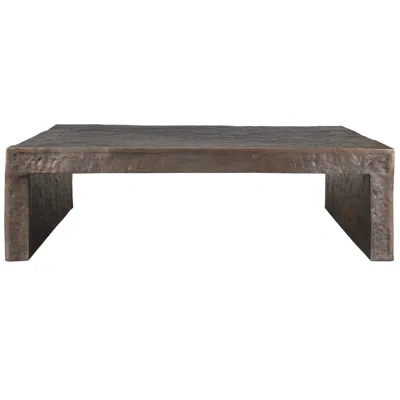 Uttermost Obra 48" W Bronze Aluminum Outdoor Coffee Table