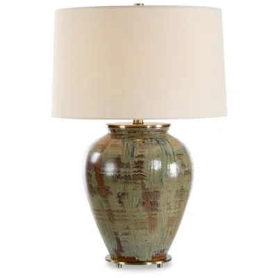 Uttermost Olisa 25" Earthy Green Ceramic Table Lamp In Multi