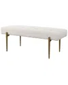 Uttermost Olivier White Bench In White