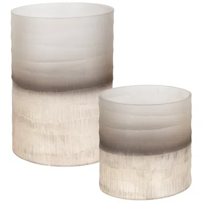 Uttermost Ombra 2-piece Glass Vase Set In Neutral