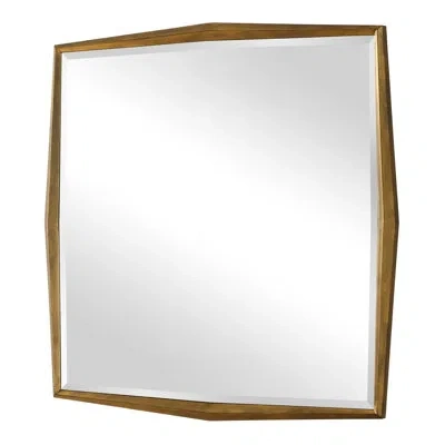 Uttermost On Point Square Gold Mirror In Gray