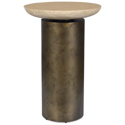 Uttermost Oslo 21" H X 14" W Brass Iron Outdoor Accent Table