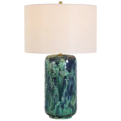 Uttermost Out Of The Blue 26" Blended Blue Ceramic Table Lamp