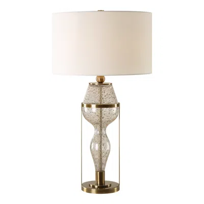 Uttermost Out Of Time Seeded Glass With Gray Fleck Table Lamp