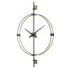 Uttermost Oversized 30" Wall Clock In Black;brushed Brass