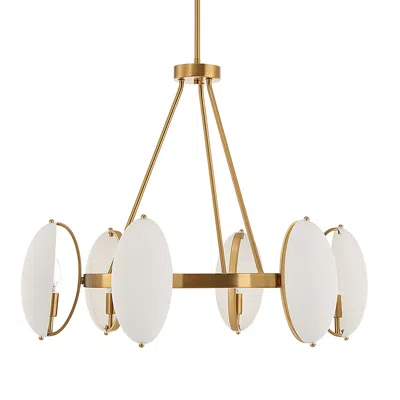 Uttermost Oviform 30.25" Wide Brass 6 Lt Chandelier