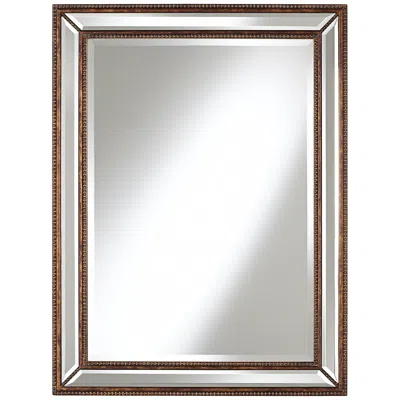 Uttermost Palais Bronze 30" X 40" Beaded Wall Mirror