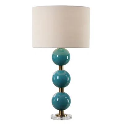 Uttermost Palawan 31 1/4" High Turquoise Blue Glaze Ceramic Table Lamp
