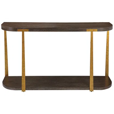 Uttermost Palisade 54" Wide Coffee Wood Console Table