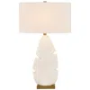 Uttermost Palm Leaf 31 1/4" White Ceramic Table Lamp
