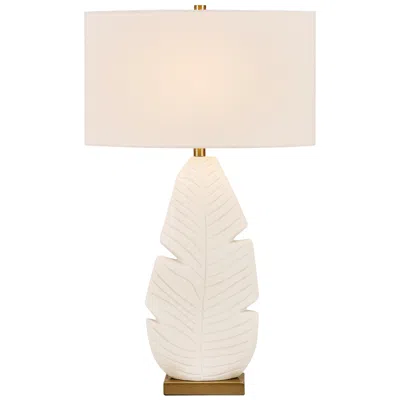 Uttermost Palm Leaf 31 1/4" White Ceramic Table Lamp