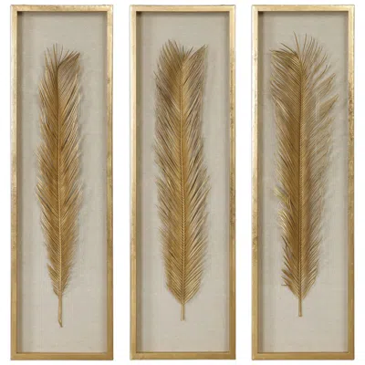 Uttermost Palma 48 1/4" High 3-piece Shadow Box Framed Wall Art Set