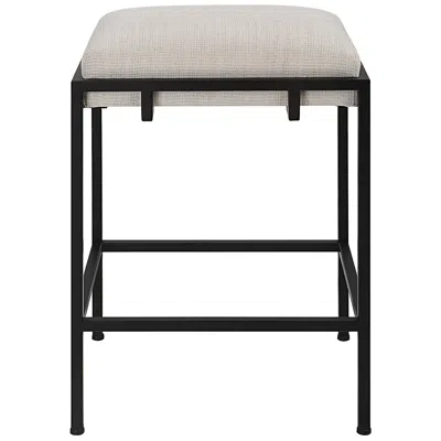 Uttermost Paradox 27" Matte Black Iron Counter Stool