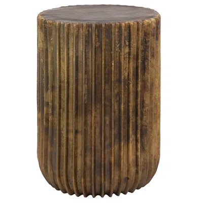 Uttermost Peaks And Valleys 14"w Oxidized Antique Gold Accent Table
